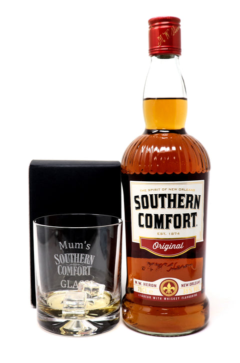 Personalised Glass Tumbler & 70cl Southern Comfort - Southern Comfort Design