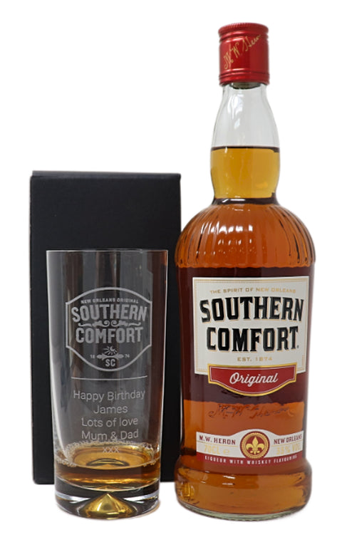 Personalised Highball Glass & 70cl Southern Comfort - Label Design