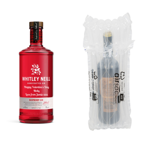 Personalised Bottle of Whitley Neill Raspberry Gin 70cl