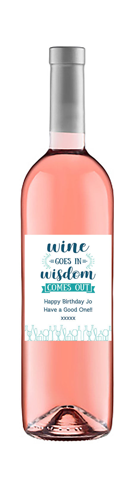 Personalised Wine Bottle Label - Wine Wisdom Design