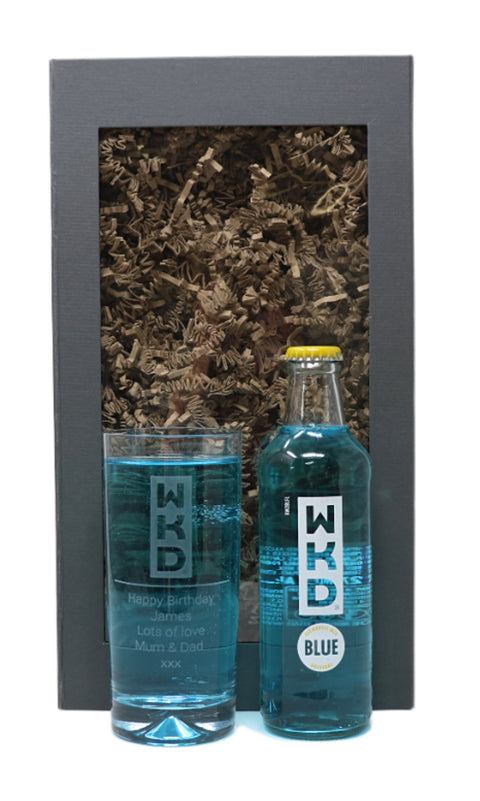 Personalised Highball Glass & WKD Blue - WKD Design