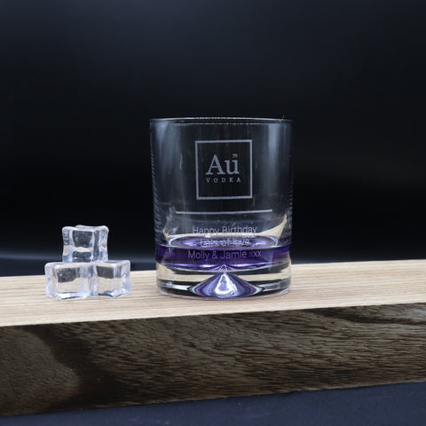 Personalised Glass Tumbler - Au Vodka Design