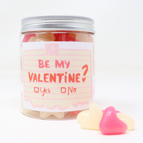 Be My Valentine Design Jelly Bean Sweet Jar 280g