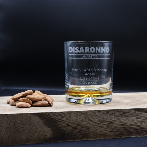 Personalised Glass Tumbler - Disaronno Banner Design