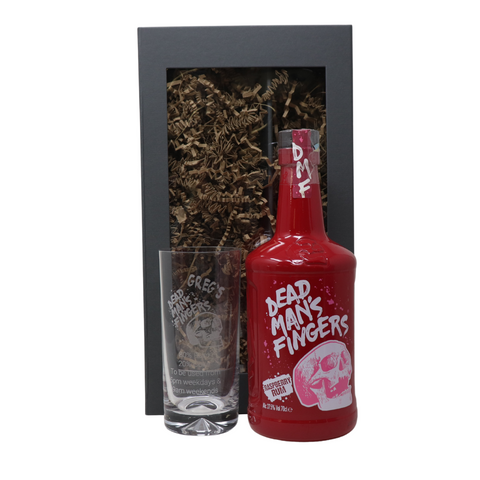 Personalised Dead Man's Fingers Rum Highball Glass & 70cl Bottle of Rum Gift Set