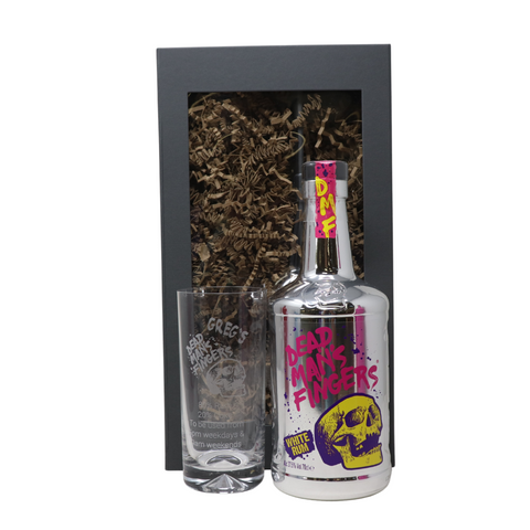 Personalised Dead Man's Fingers Rum Highball Glass & 70cl Bottle of Rum Gift Set