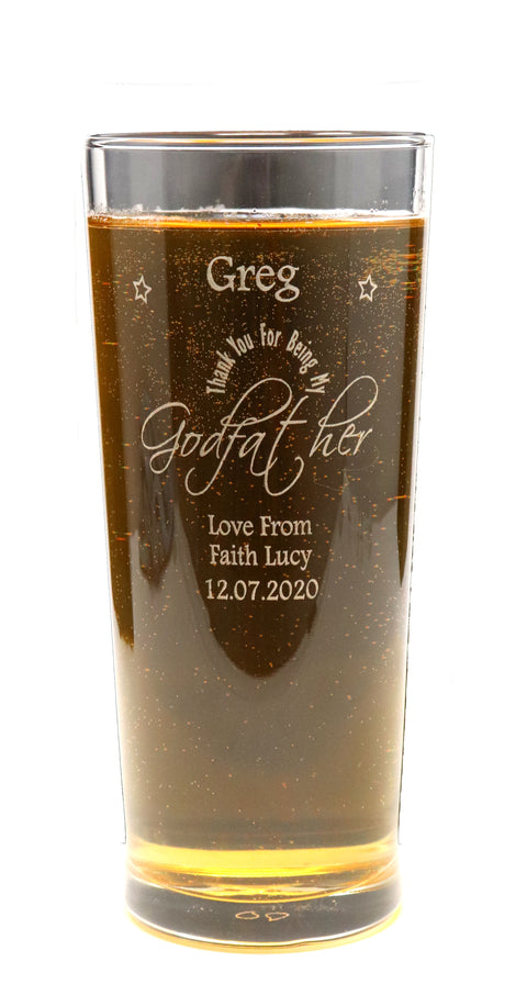 Personalised Pint Glass - Godfather Design