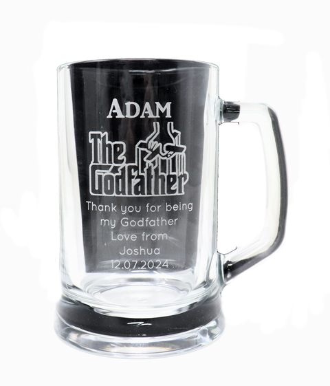 Personalised Pint Glass Tankard - The Godfather Design