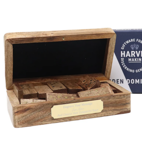 Personalised Wooden Dominoes Gift Box