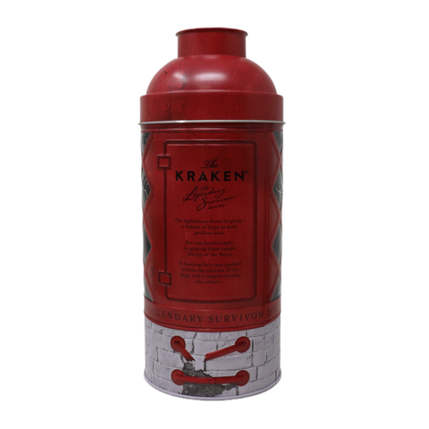 Personalised Glass Tumbler & 70cl Limited Edition Lighthouse Legendary Survivor Kraken Black Spiced Rum - Label Design