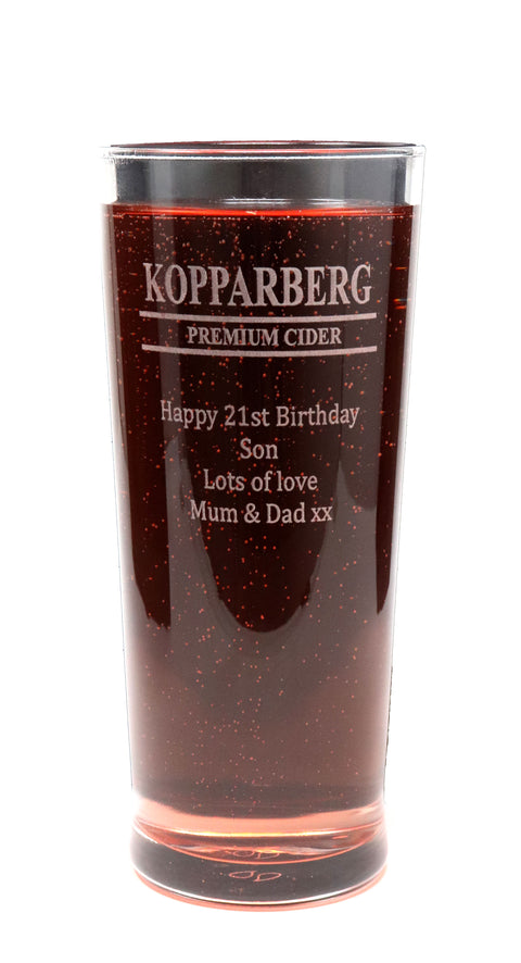 Personalised Pint Glass - Kopparberg Design