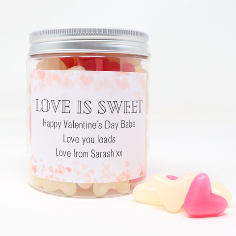 Love Is Sweet Design Jelly Bean Sweet Jar 280g