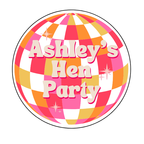 Personalised Retro Disco Ball Design Drink Toppers