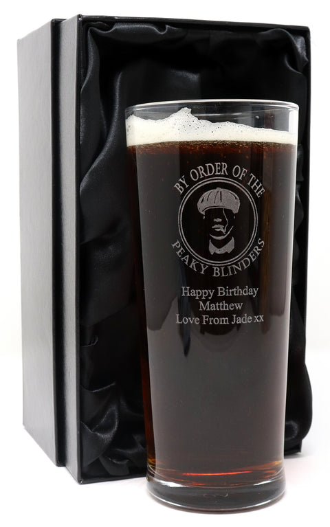 Personalised Engraved Peaky Blinders Pint Glass