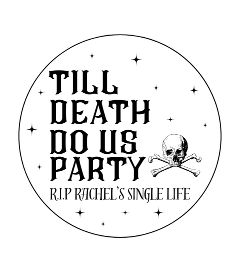 Personalised Till Death Design Drink Toppers