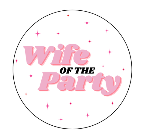 Wife of the Party Hen Do Design Edible Cocktail Drink Toppers