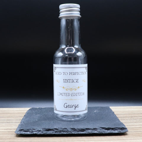 Personalised Miniature Alcohol Bottles - Birthday Aged To Perfection Design