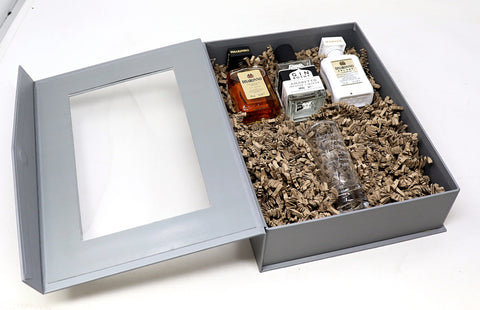 Personalised Tall Shot Glass & Amaretto in Presentation Gift Box