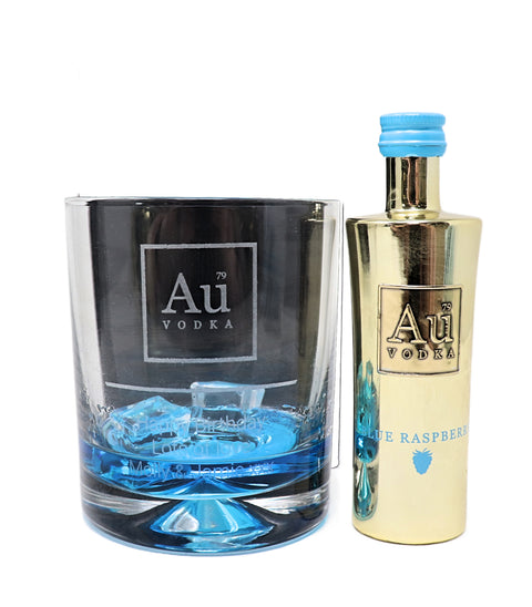 Personalised Glass Tumbler & Miniature - Au Vodka Design
