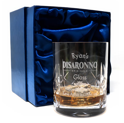 Personalised Crystal Glass Tumbler - Disaronno Design