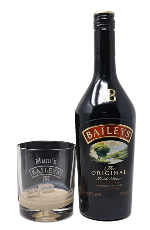 Personalised Glass Tumbler & 70cl Baileys Original Irish Cream - Baileys Design