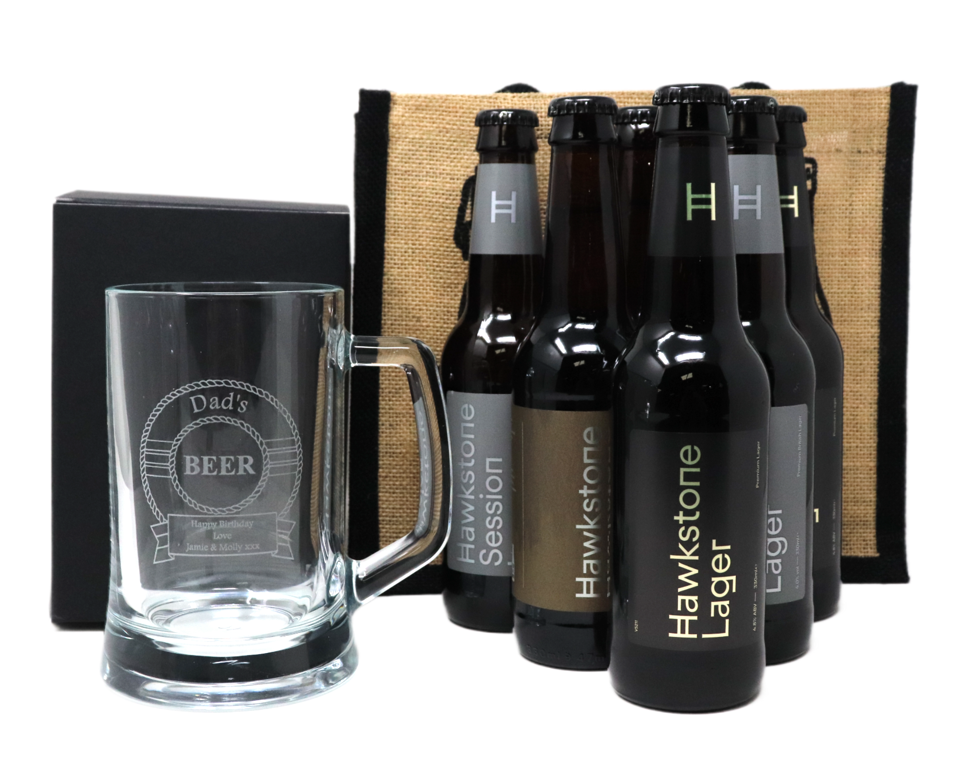 Hawkstone Beer Pint Glass Tankard & Hawkstone Beer Gift Bag – Regalo