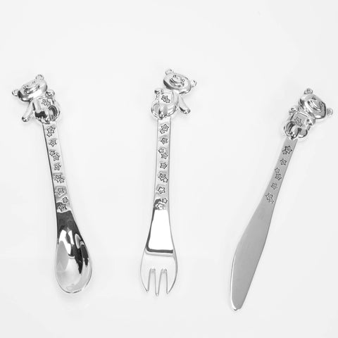Silver Plated Christening Cutlery in Personalised Gift Box