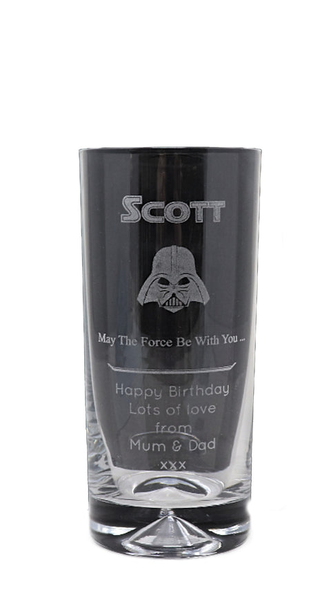 Personalised Highball Glass - Star Wars Darth Vader Design