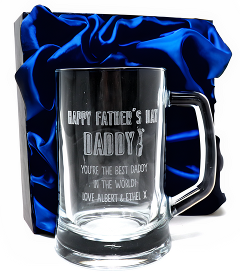 Personalised Pint Glass Tankard - Father's Day Design