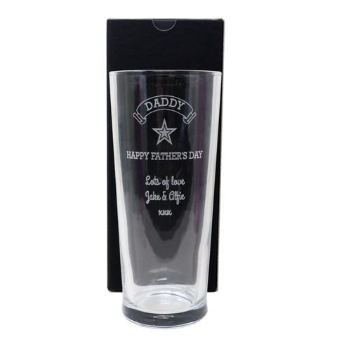 Personalised Pint Glass - Father's Day Design