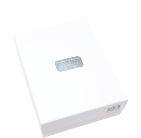 Silver Plated Christening Photo Album in Personalised Gift Box