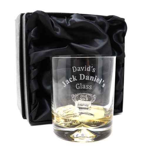 Personalised Glass Tumbler - Jack Daniels Design