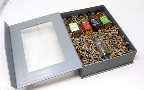 Personalised Tall Shot Glass & Jack Daniel's in Presentation Gift Box