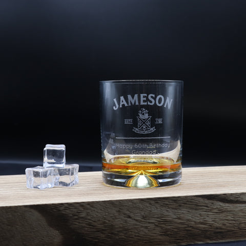 Personalised Glass Tumbler - Jameson Label Design