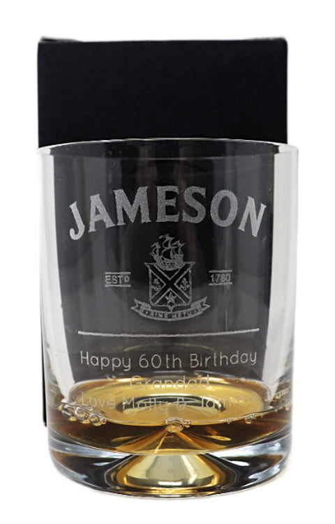Personalised Glass Tumbler - Jameson Label Design