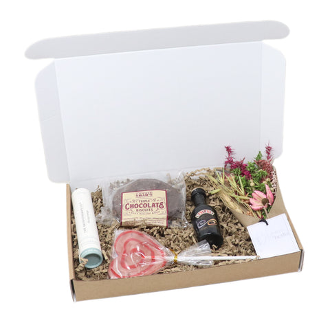 Flowers, Treats & Baileys Orange Letterbox Gift