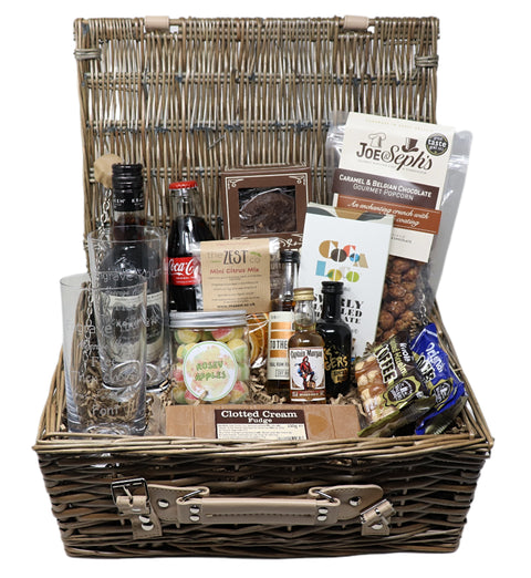 Personalised Luxury Rum Hamper with Pair of Highball Glasses