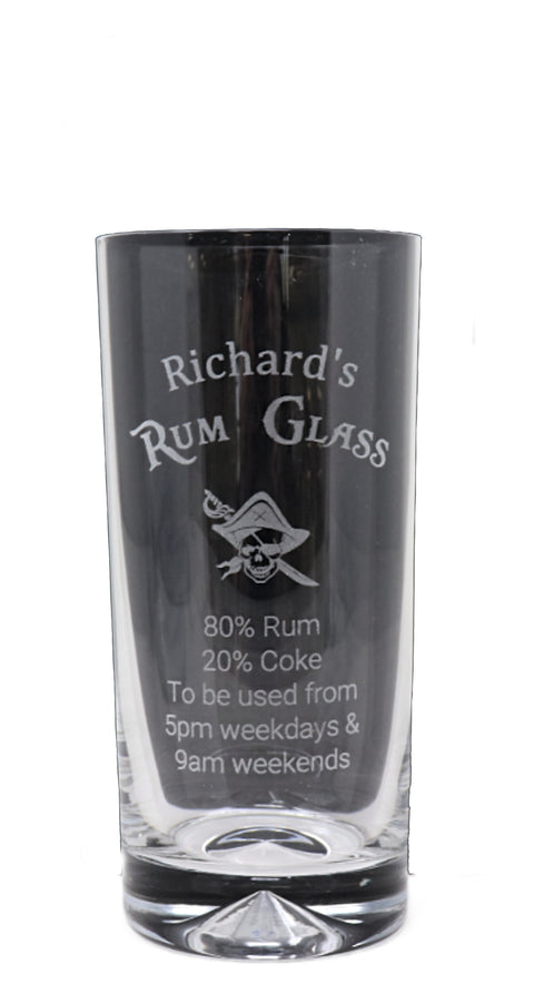 Personalised Rum % Highball Glass