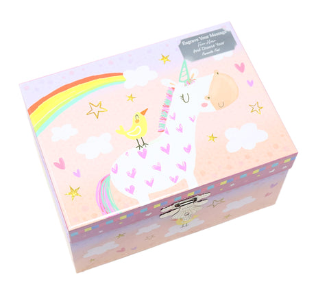 Personalised Unicorn Musical Jewellery Box