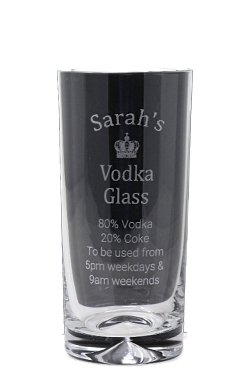 Personalised Highball Glass - Vodka % Design