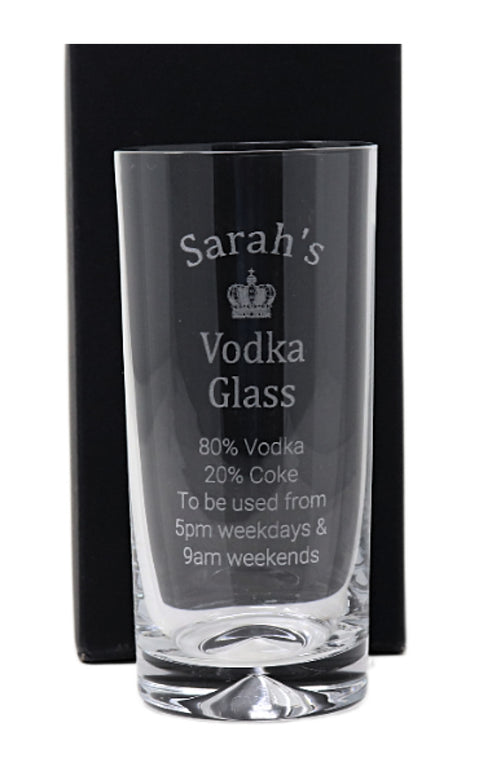 Personalised Highball Glass - Vodka % Design