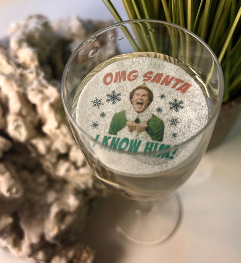 ELF Design Christmas Edible Drink Toppers