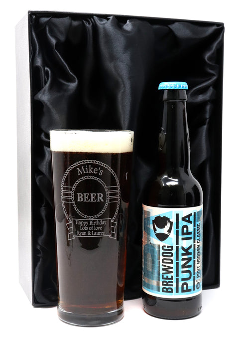 Personalised Pint Glass & Beer - Beer Design