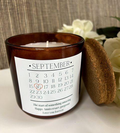 Personalised Calendar Design Scented Candle