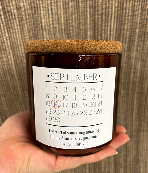 Personalised Calendar Design Scented Candle