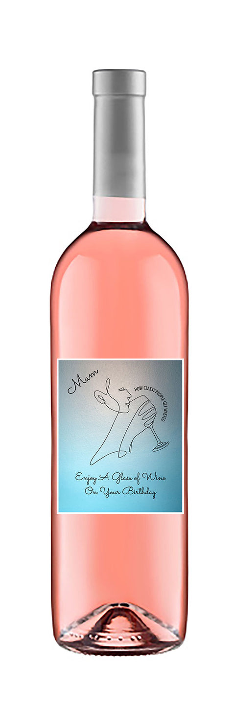 Personalised Wine Bottle Label - Silhouette Design