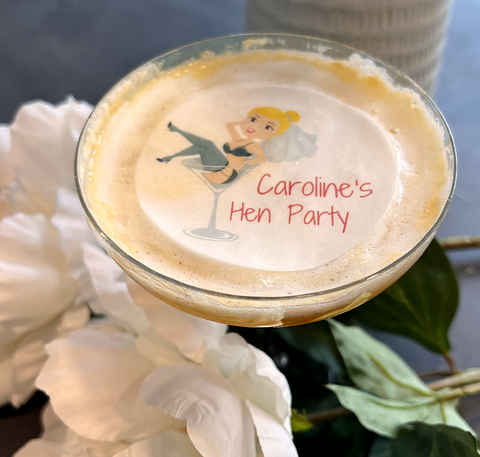 Personalised Cocktail Hen Party Edible Cocktail Drink Toppers