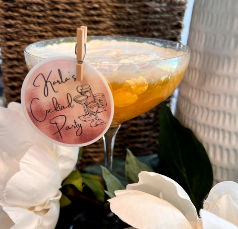 Personalised Cocktail Party Edible Drink Toppers