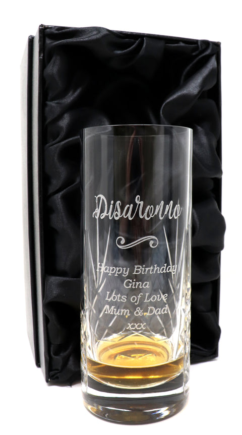Personalised Crystal Highball Glass - Disaronno Design