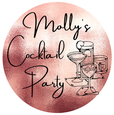 Personalised Cocktail Party Edible Drink Toppers
